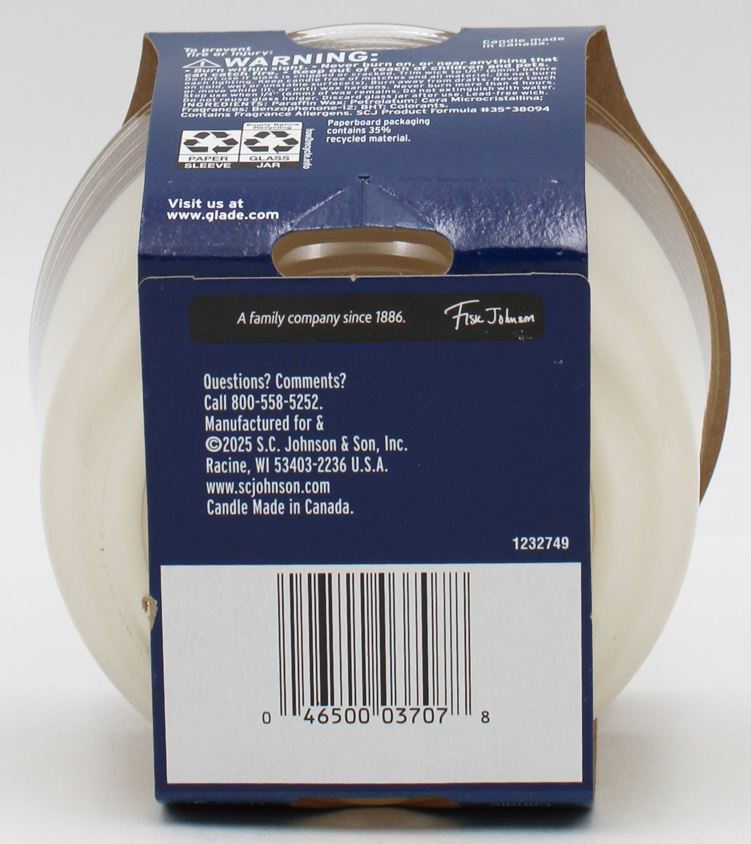 GLADE 3-WICK CANDLE COASTAL SUNSHINE CITRUS 6.8oz US