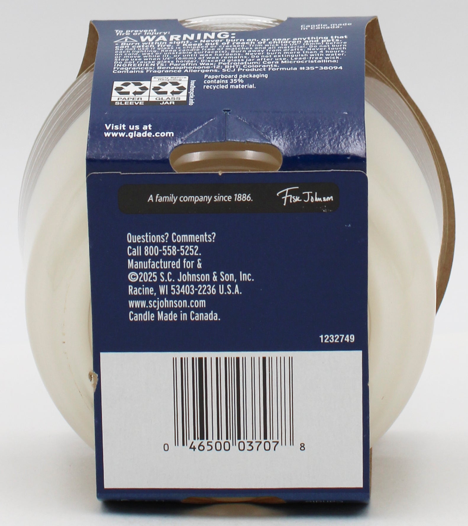 GLADE 3-WICK CANDLE COASTAL SUNSHINE CITRUS 6.8oz US