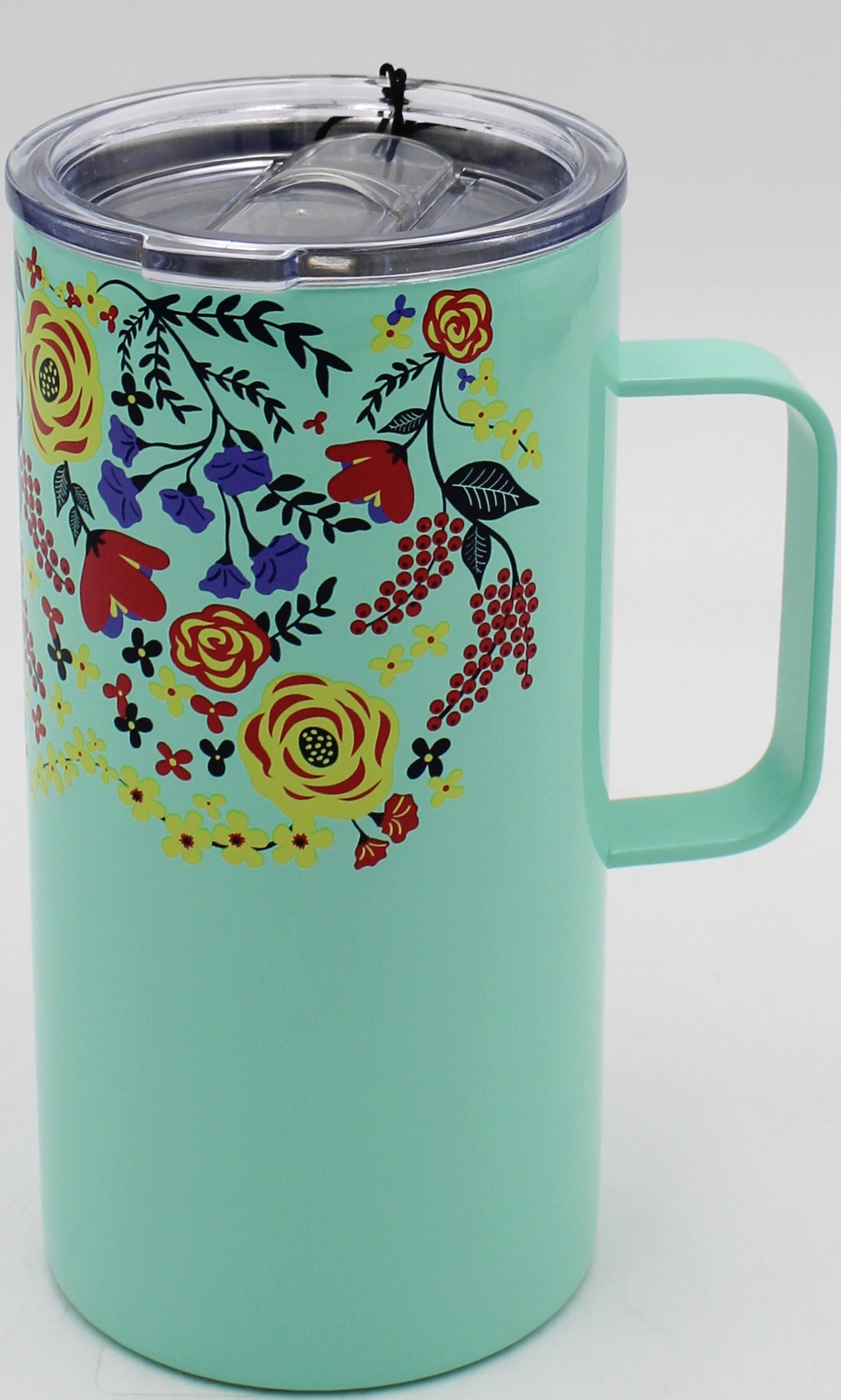 20oz XL DOUBLE WALL COFFEE MUG - FLORAL MINT
