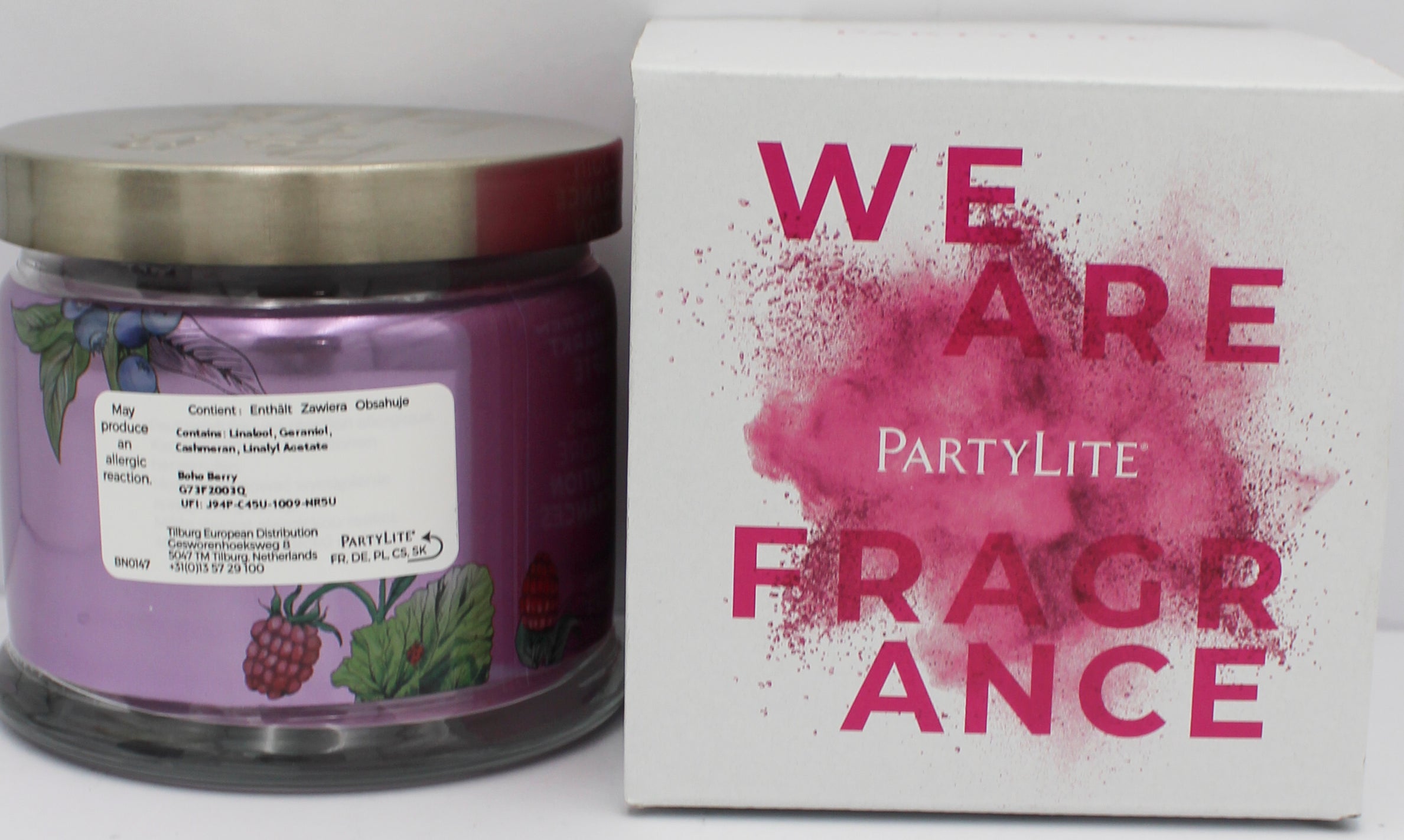 PARTYLITE BOHO BERRY 3-WICK JAR CANDLE 13.2oz