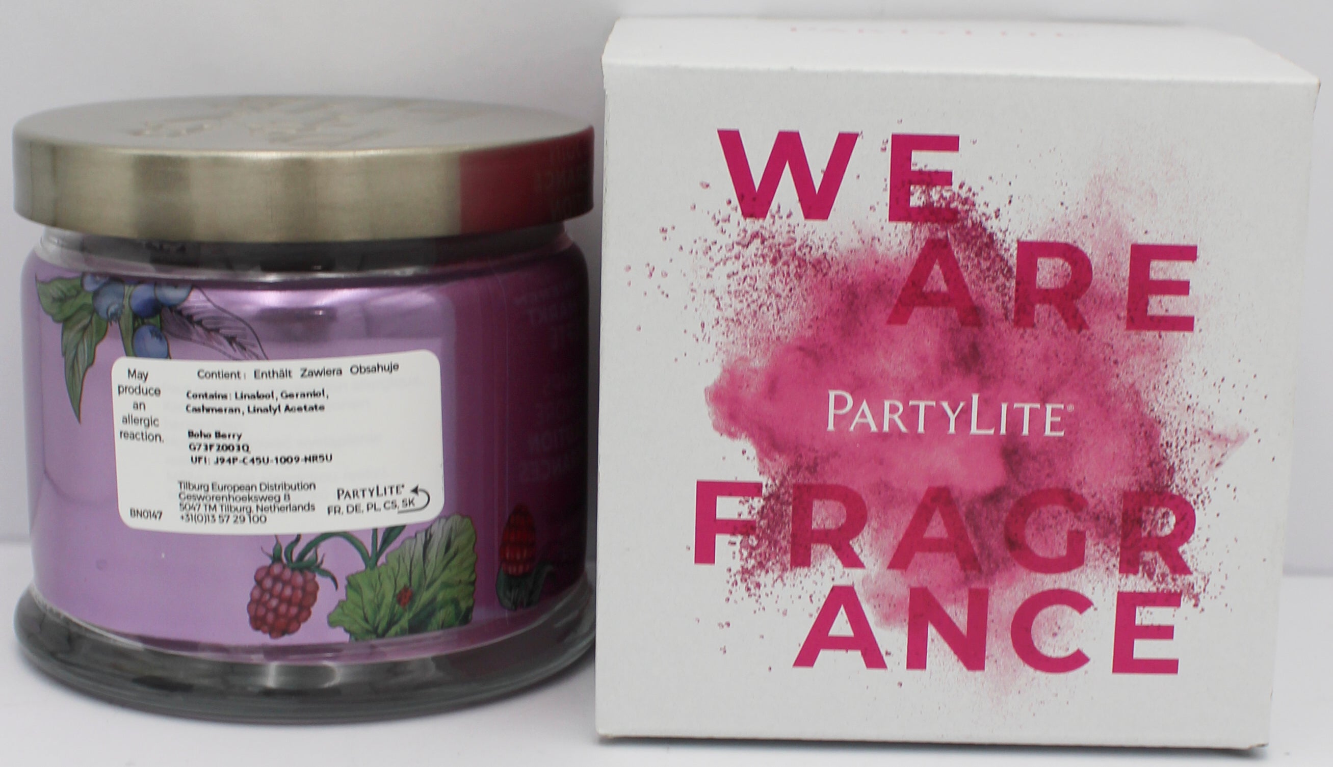 PARTYLITE BOHO BERRY 3-WICK JAR CANDLE 13.2oz