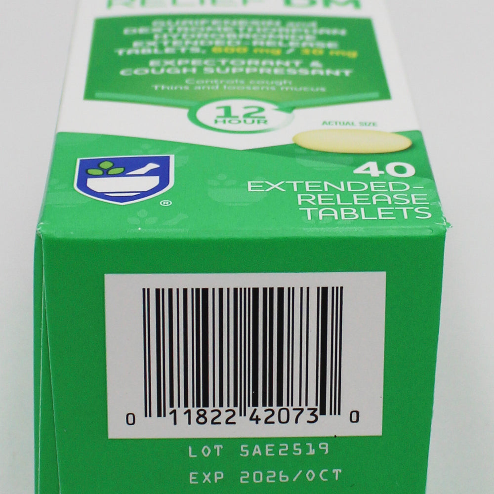 RITE AID COUGH & CHEST CONGESTION RELIEF DM CAPLETS 40ct EXP 10/31/2026 COMPARES TO Mucinex