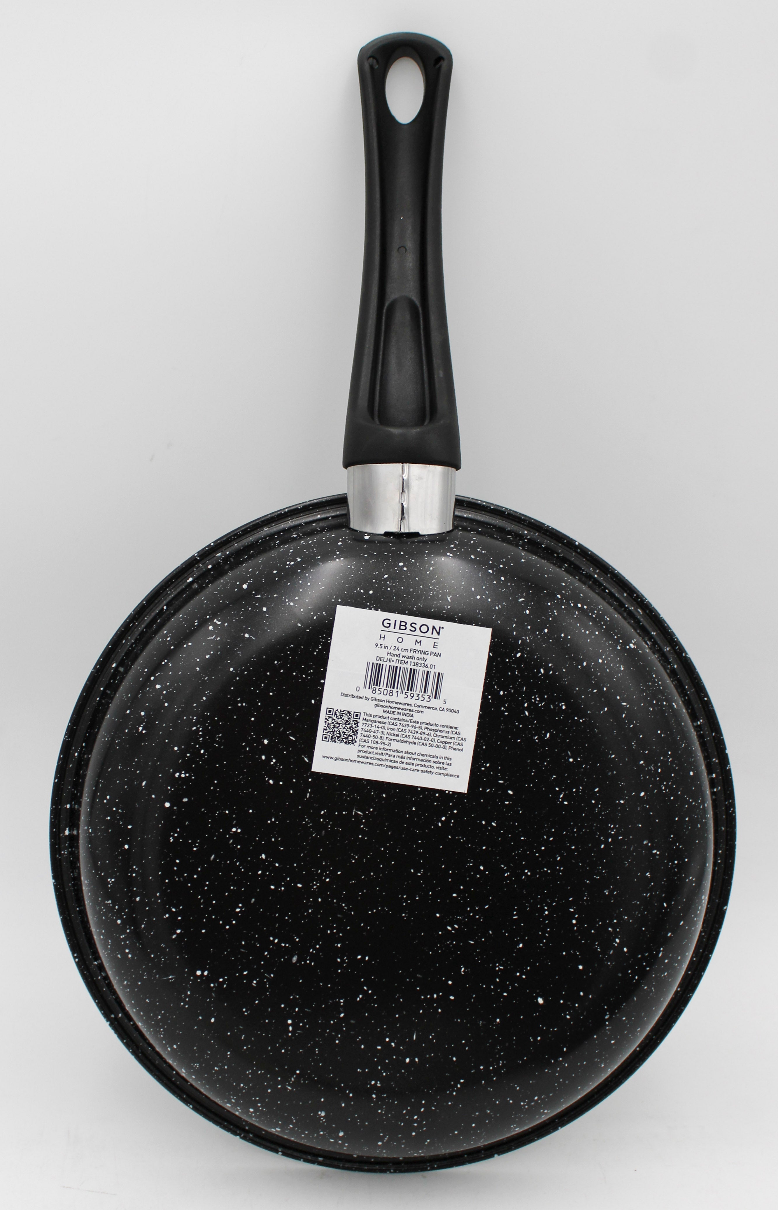 GIBSON HOME 9.5IN FRYING PAN - BLACK GRAY SPECKLE NI