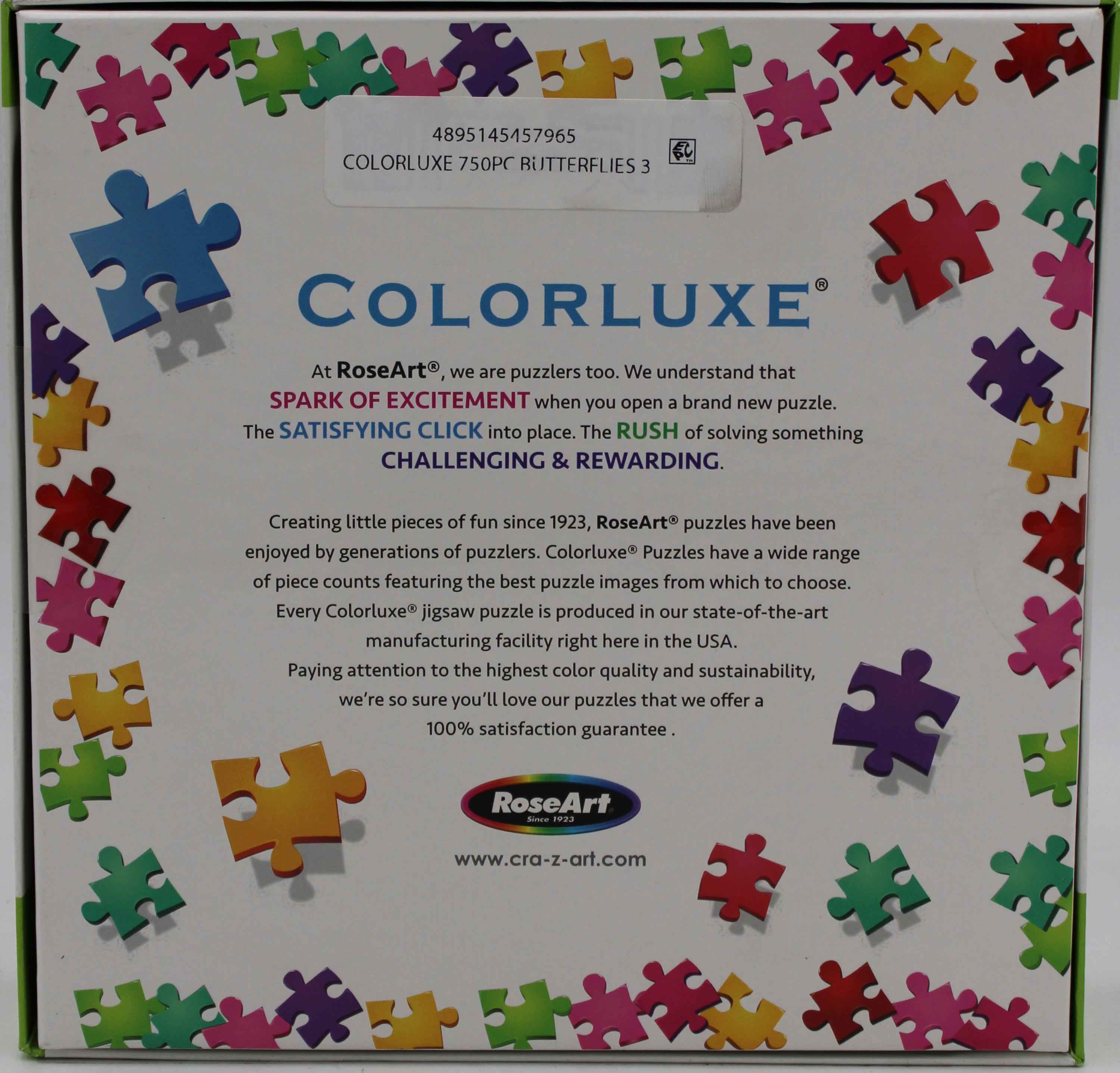 CRA-Z-ART COLORLUXE PUZZLE BUTTERFLIES 750PC