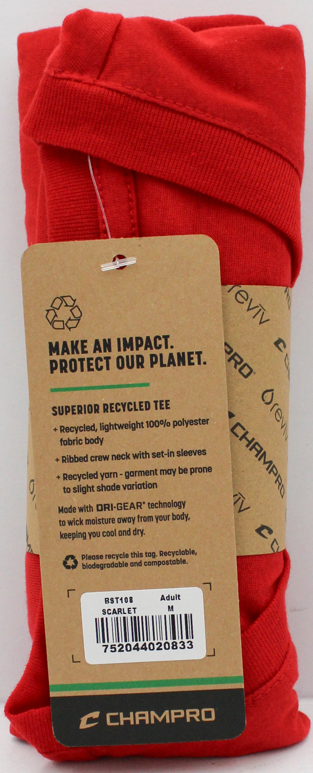 T-SHIRT - ADULT -SCARLET- M