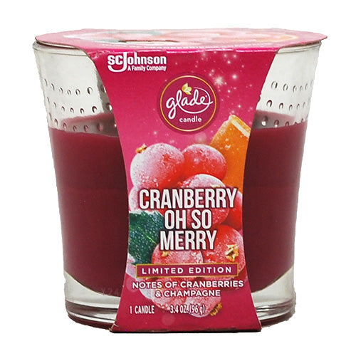 GLADE CANDLE 3.4oz-CRANBERRY