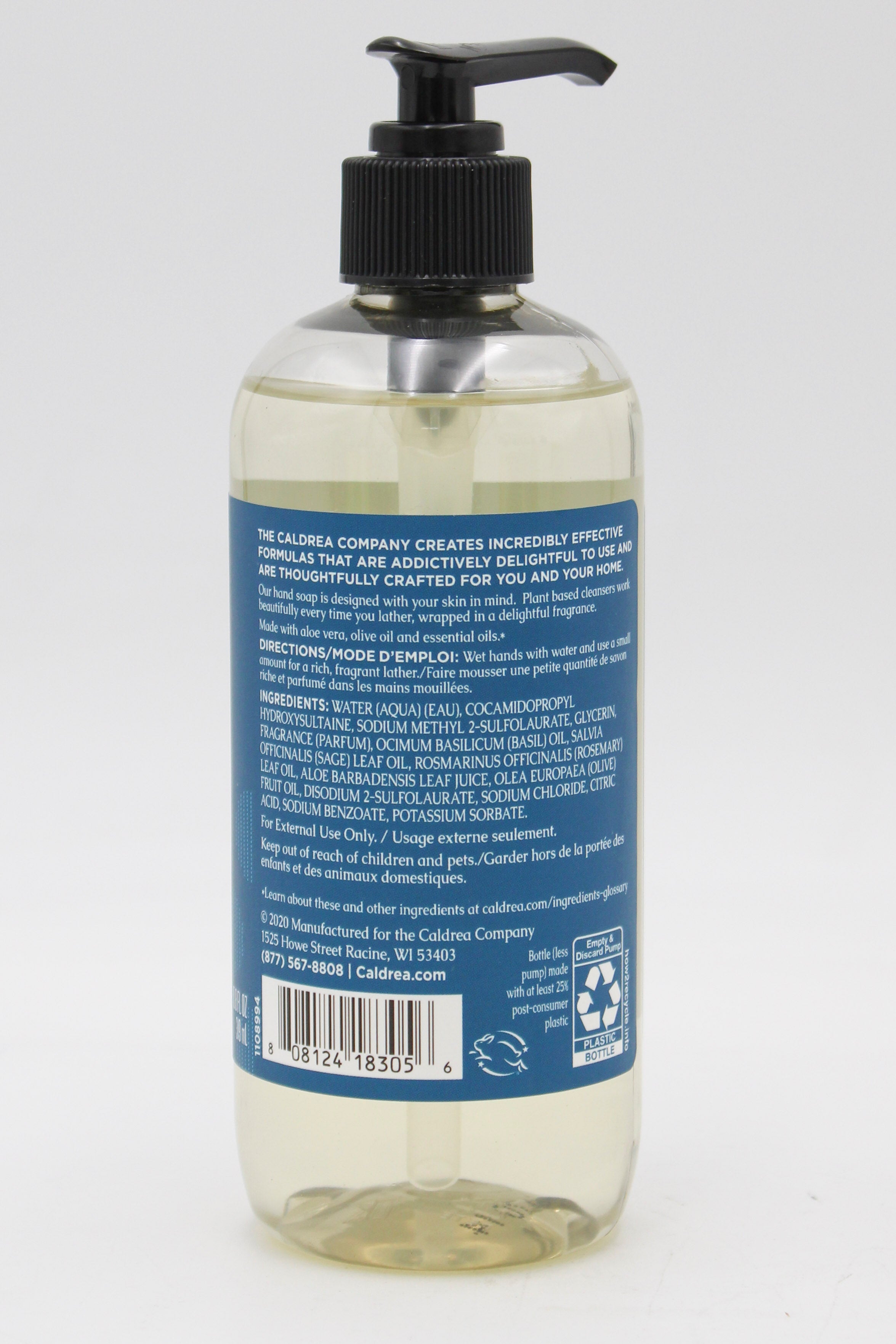 Caldrea Hand Soap Basil Blue Sage 10.8oz