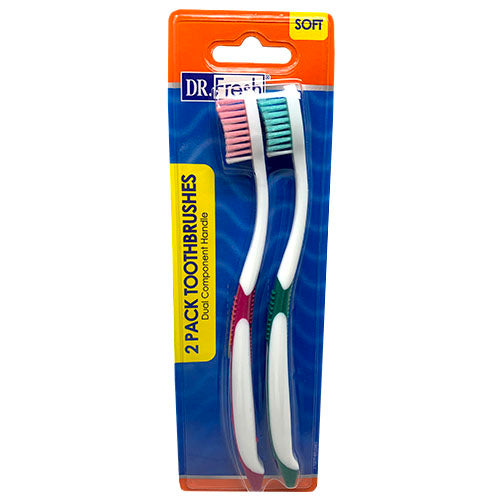 DR.FRESH TOOTHBRUSH 2PK-SOFT/NI