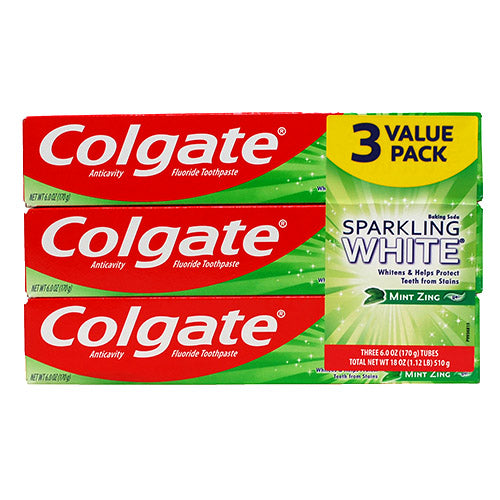 CLG T/PSTE 6oz/3PK(9/22)SPRK WHT-NI