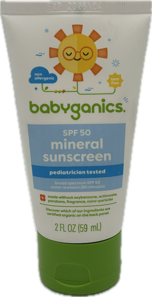 BABYGANICS SPF50 MINERAL SUNSCREEN LOTION 2oz  US EXP 04/30/26