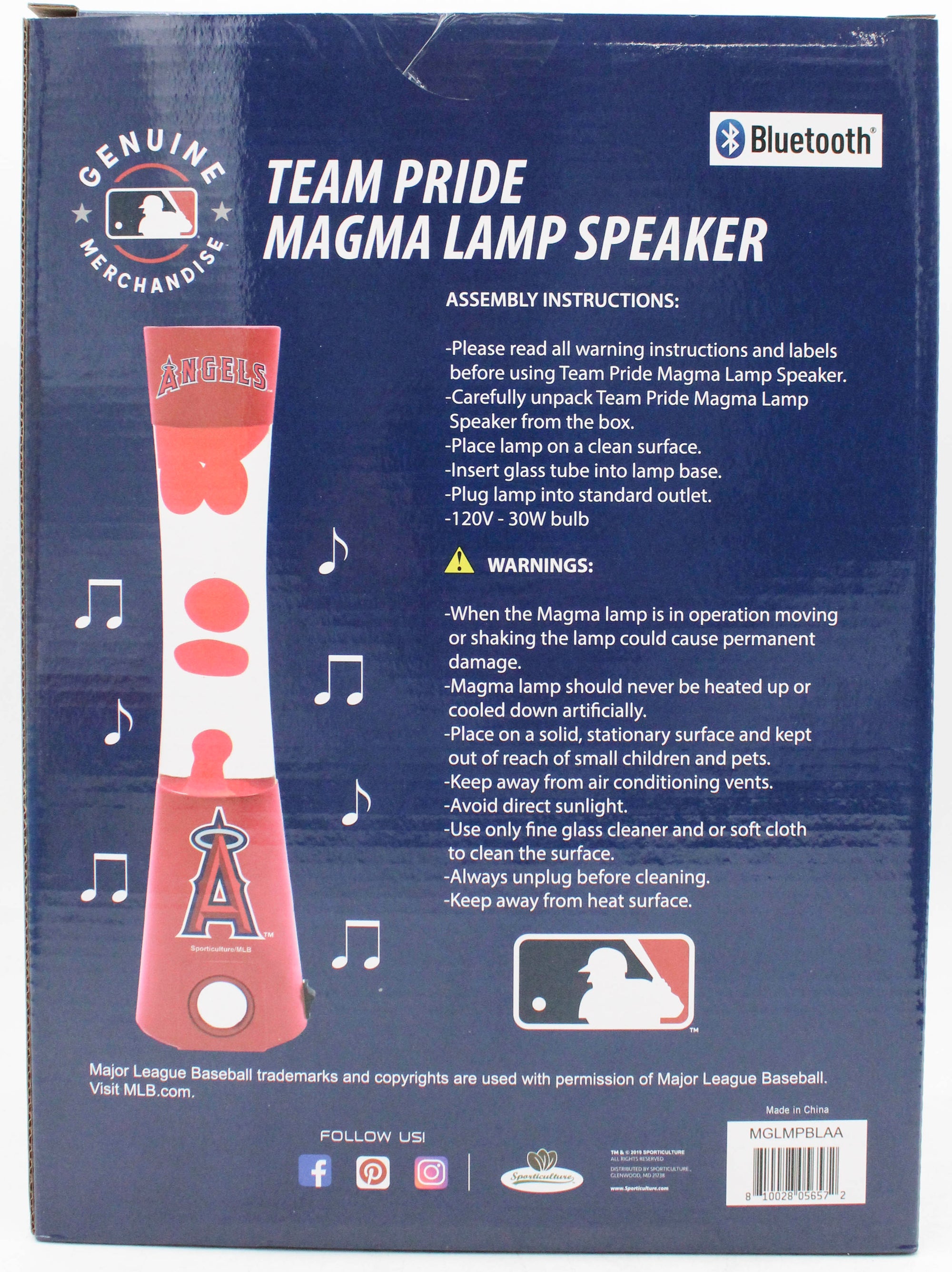 LOS ANGELES ANGELS LAVA LAMP SPEAKER 16.5"