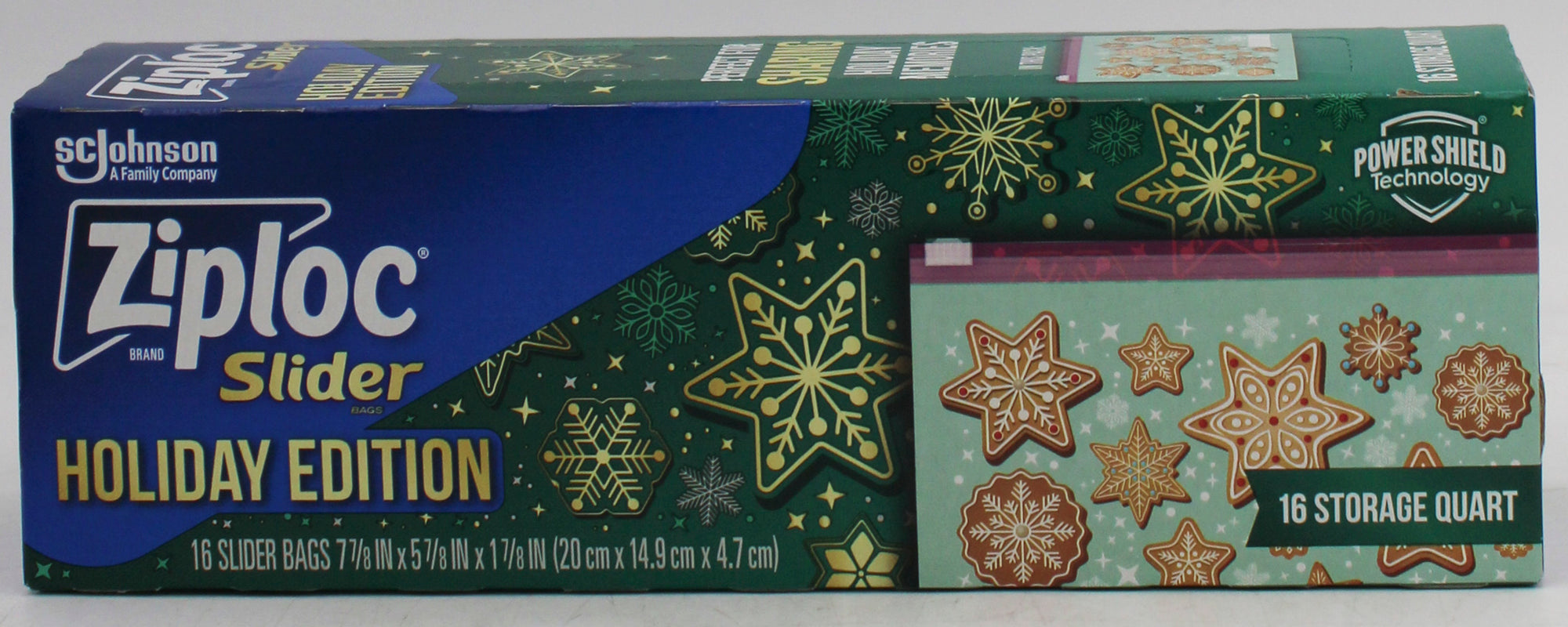 SP ZIPLOC BAG HOLIDAY STORAGE QUART 16CT SLIDER