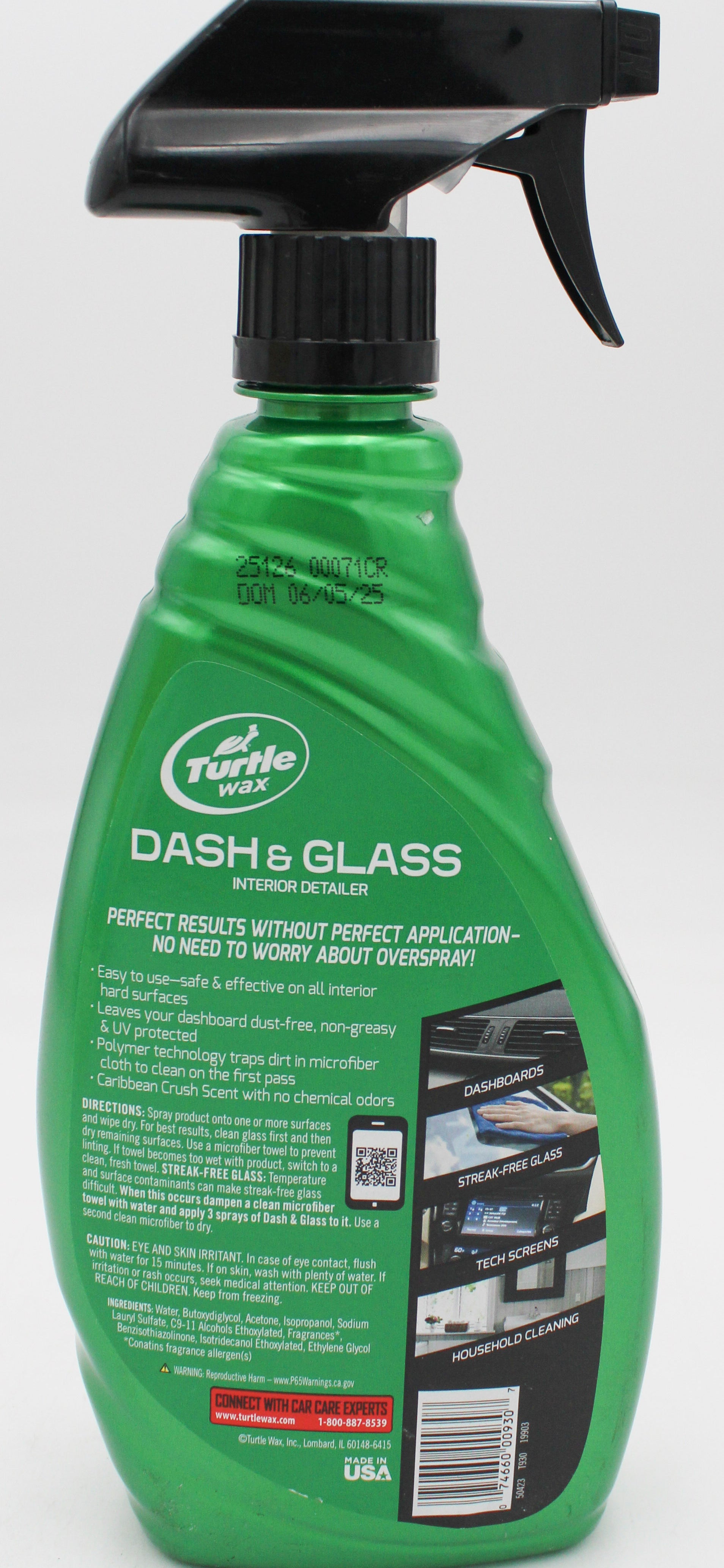 SP TURTLE WAX FRESH DASH & GLASS 23oz CARIBBEAN CRUSH SCENT