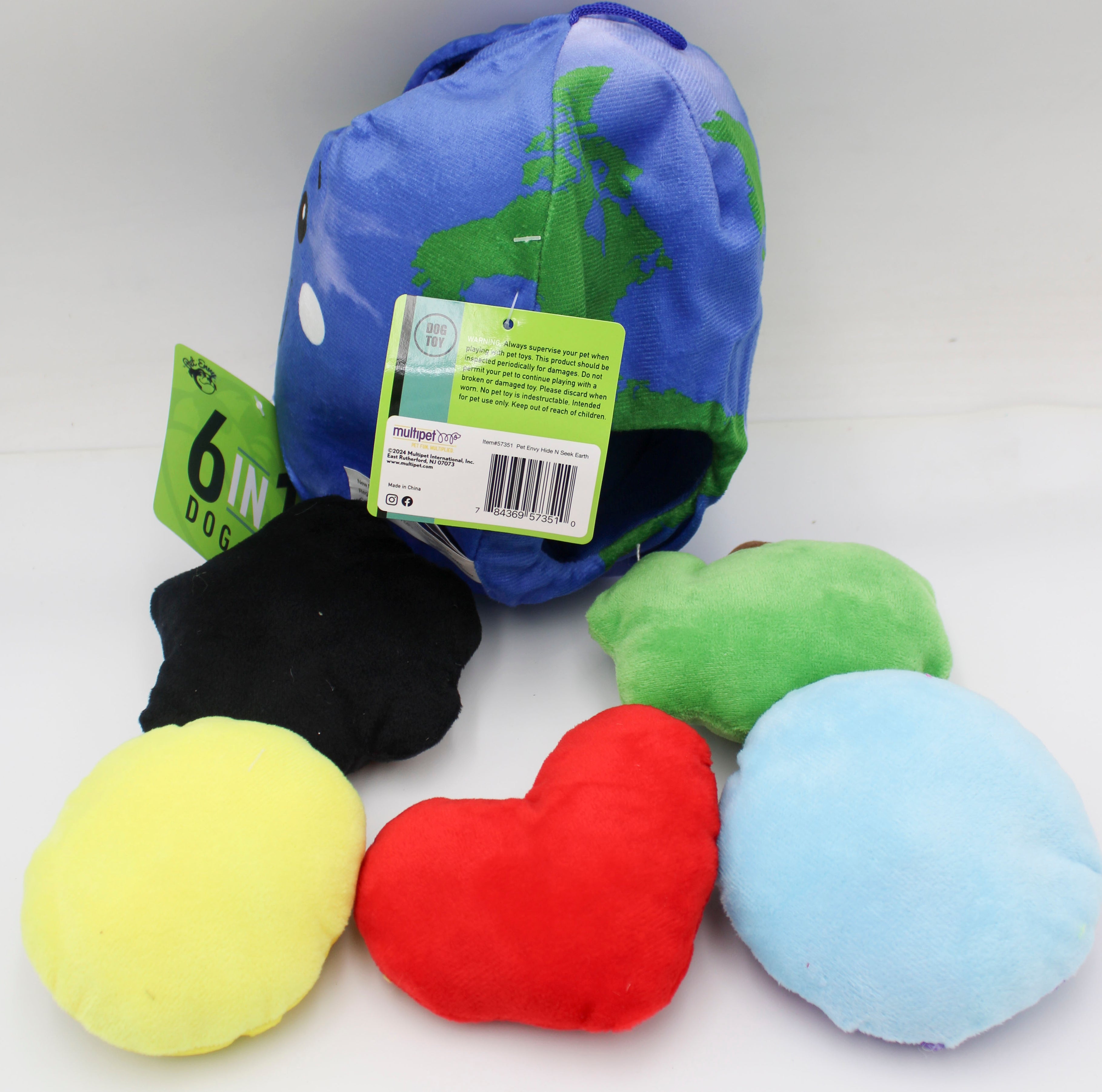 PET ENVY 6 IN 1 HIDE 'n SEEK EARTH DOG TOY