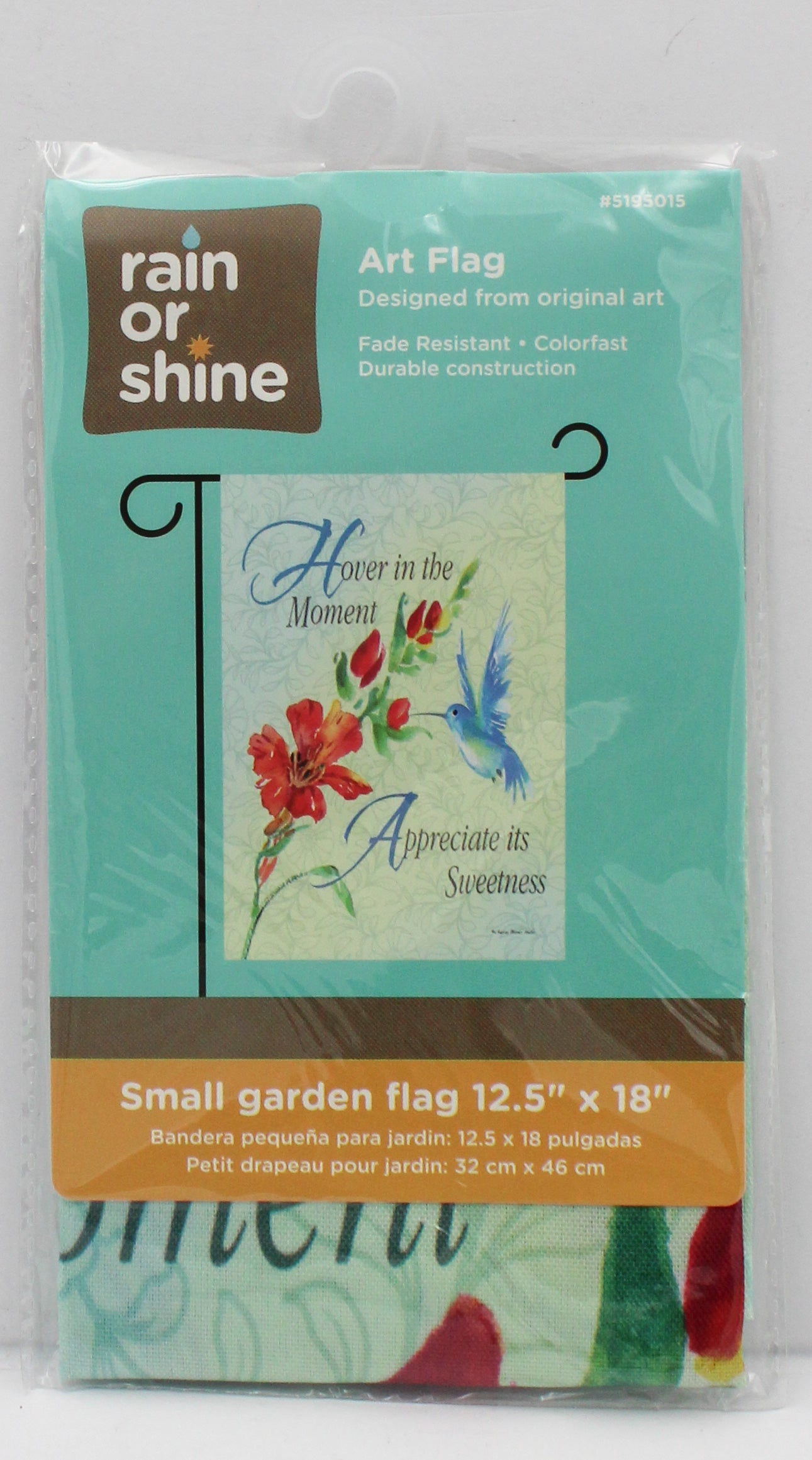 GARDEN FLAG - HOVERING HUMMER 12.5in X 18in