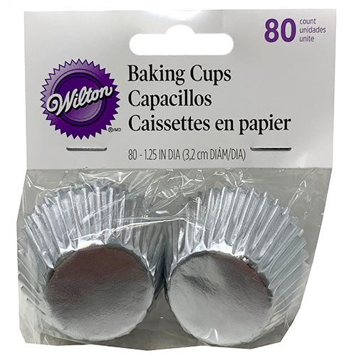 WILTON BAKING CUPS 1.25"/80CT-SILVR.
