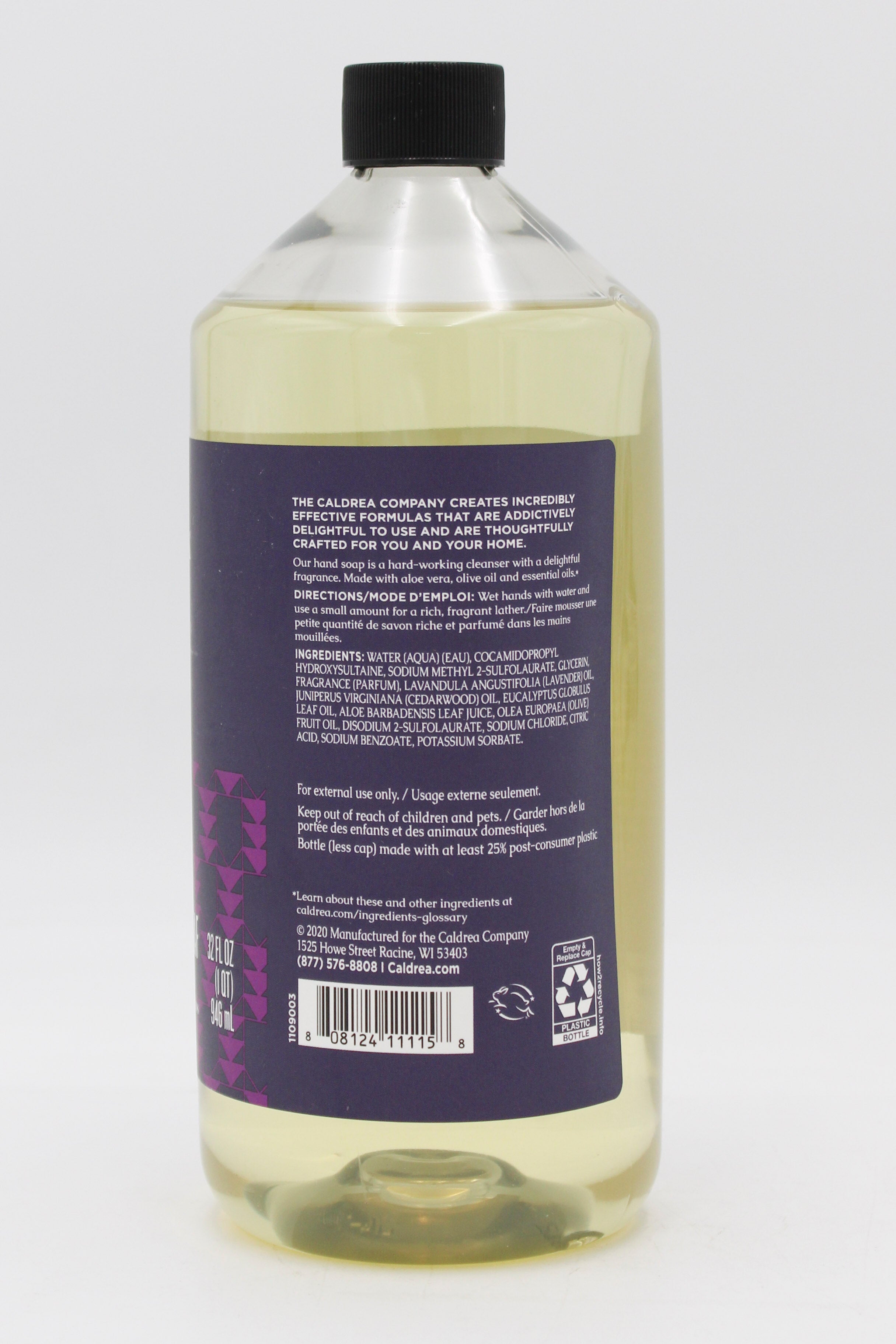 CALDREA HAND SOAP REFILL LAVENDER CEDAR LEAF 32oz US