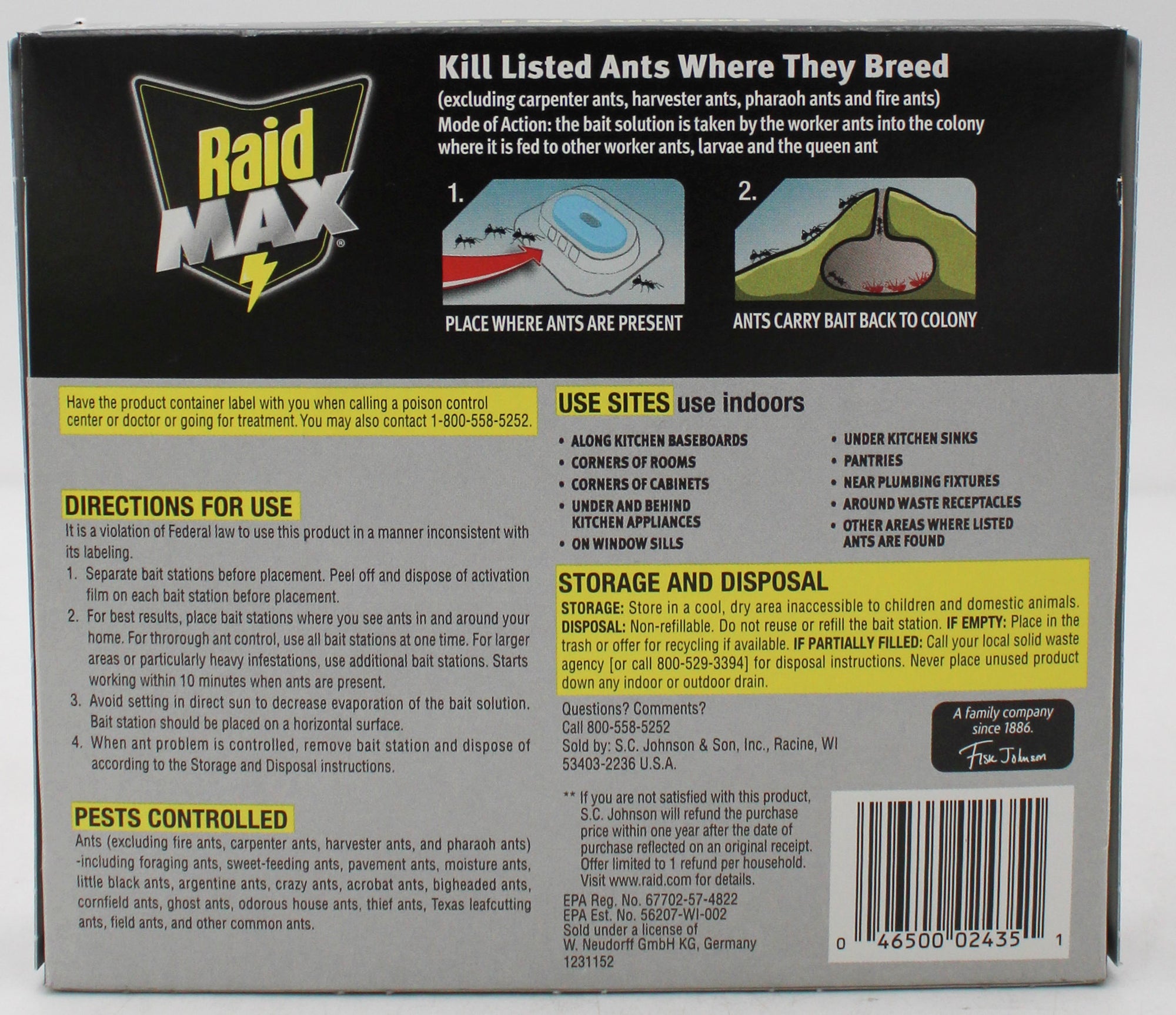 SP RAID MAX LIQUID ANT BAITS 8CT