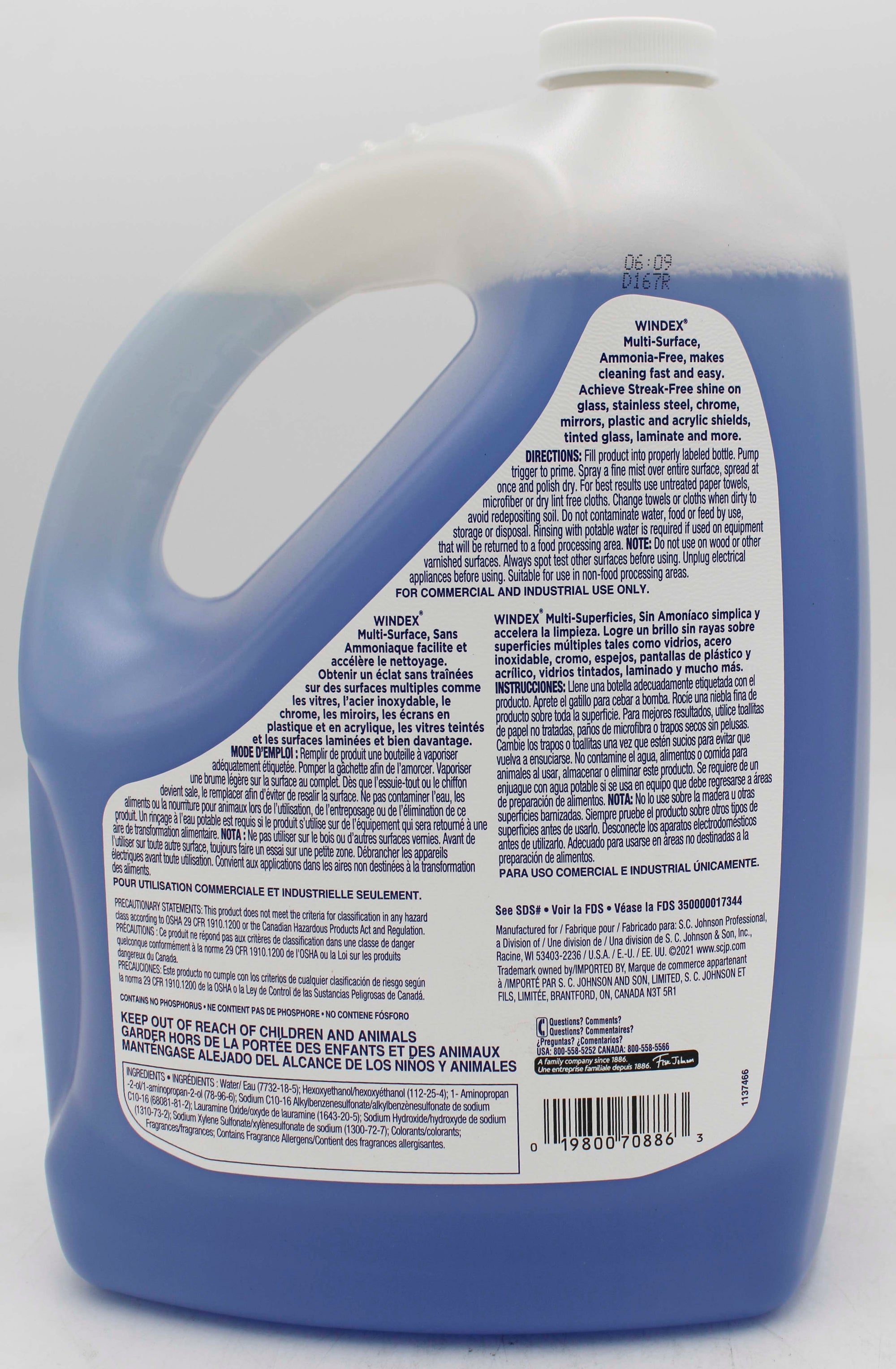 SP WINDEX MULTI-SURFACE AMMONIA FREE 128oz