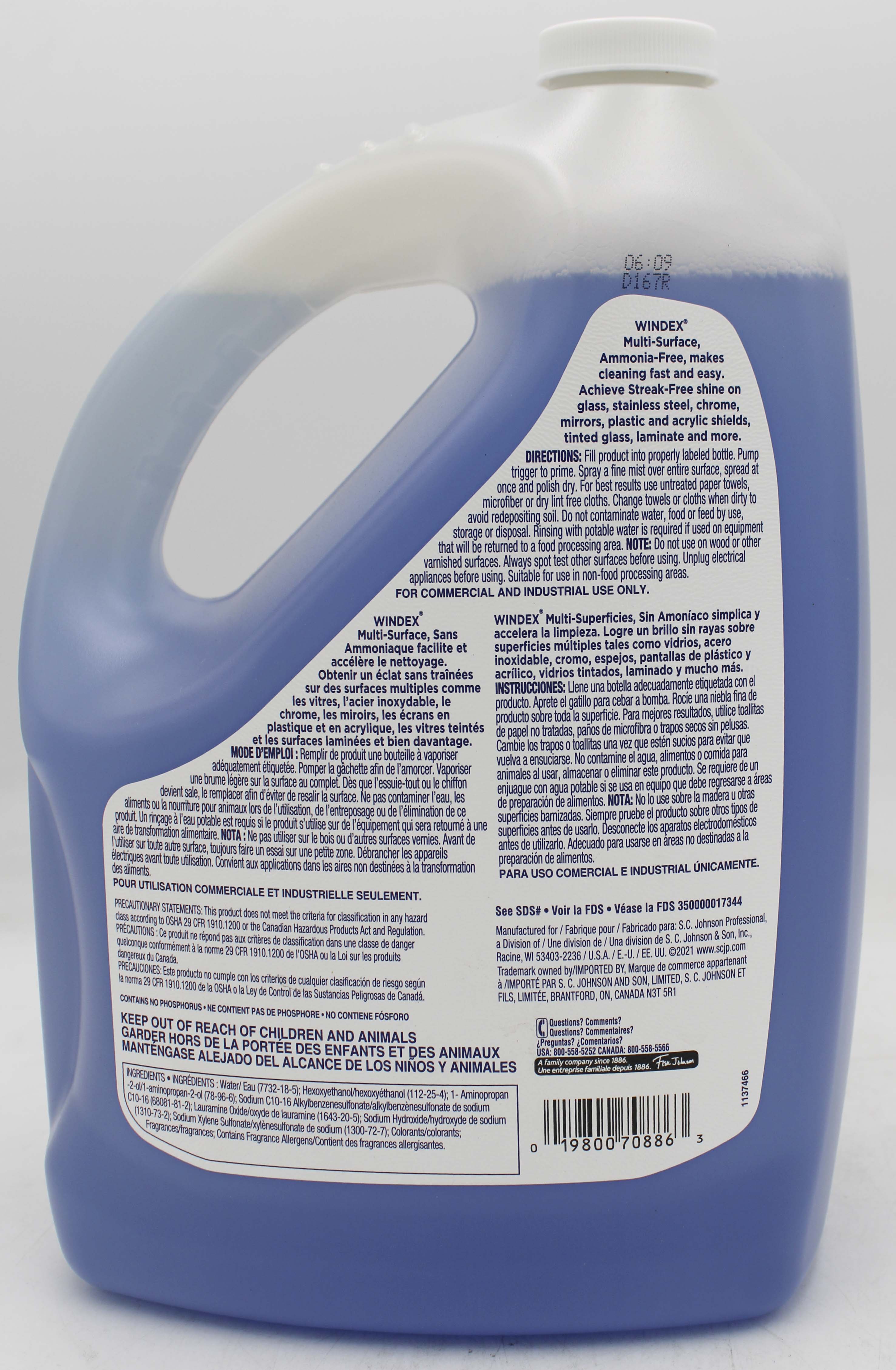 SP WINDEX MULTI-SURFACE AMMONIA FREE 128oz