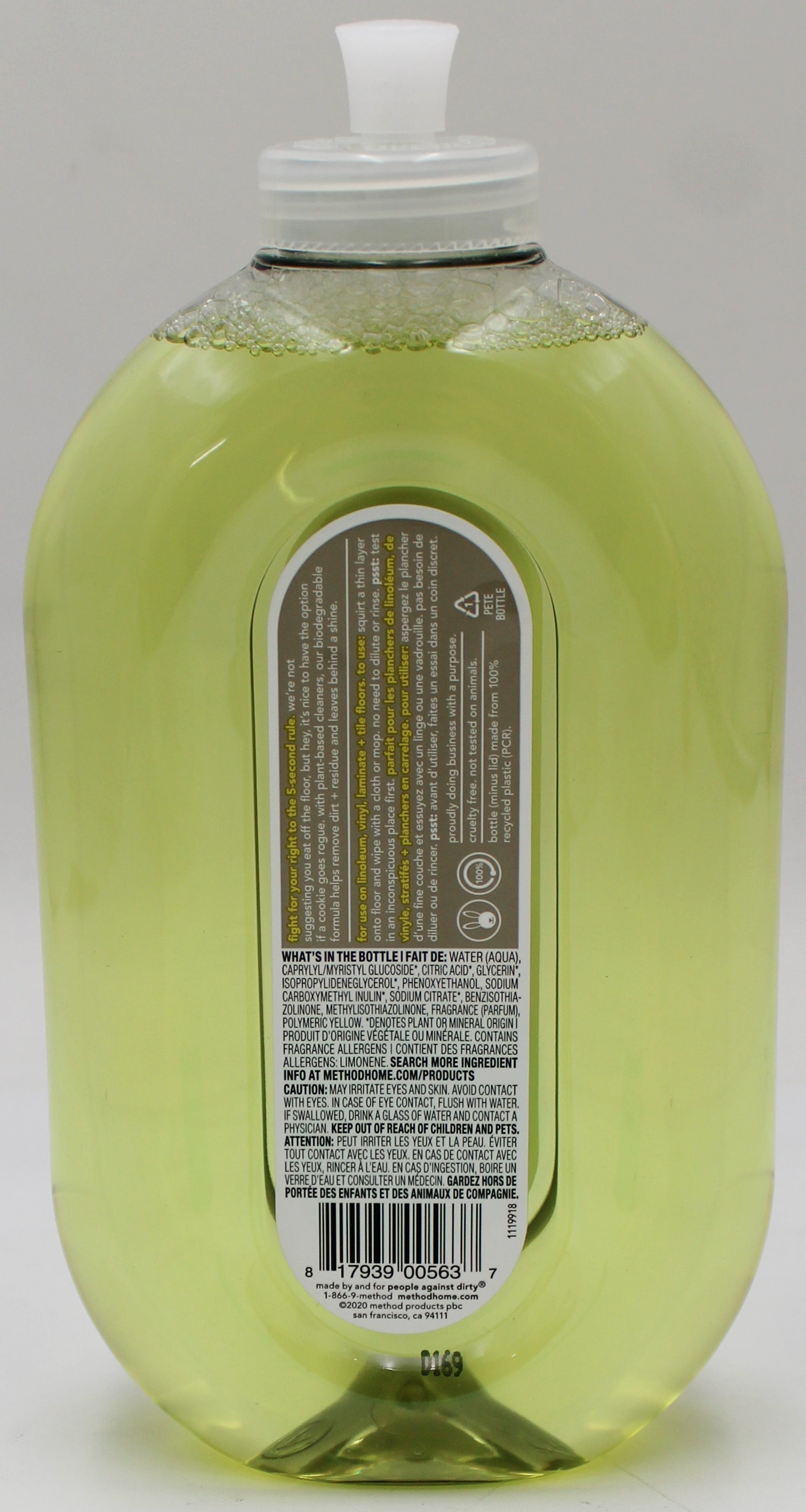 METHOD SQUIRT + MOP ALL FLOOR CLEANER LEMON GINGER 25oz US