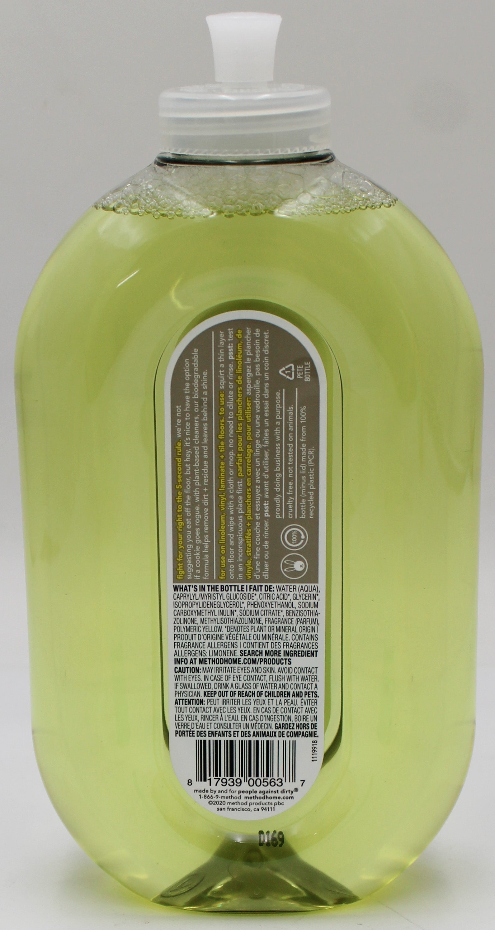 METHOD SQUIRT + MOP ALL FLOOR CLEANER LEMON GINGER 25oz US