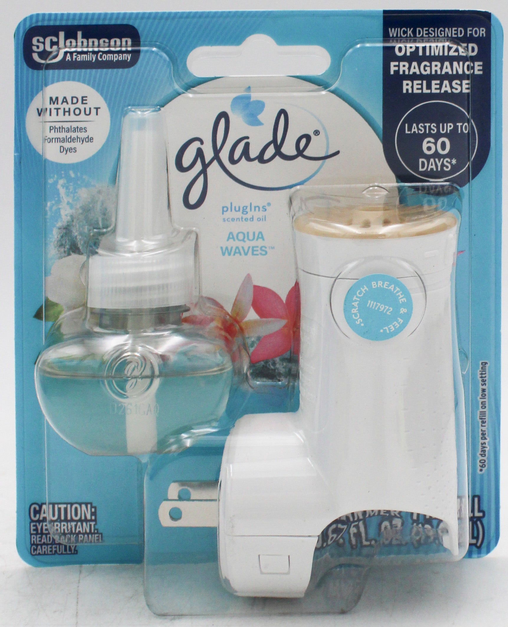 SP GLADE PLUGINS 1 WARMER & 1 REFILL 0.67oz AQUA WAVES