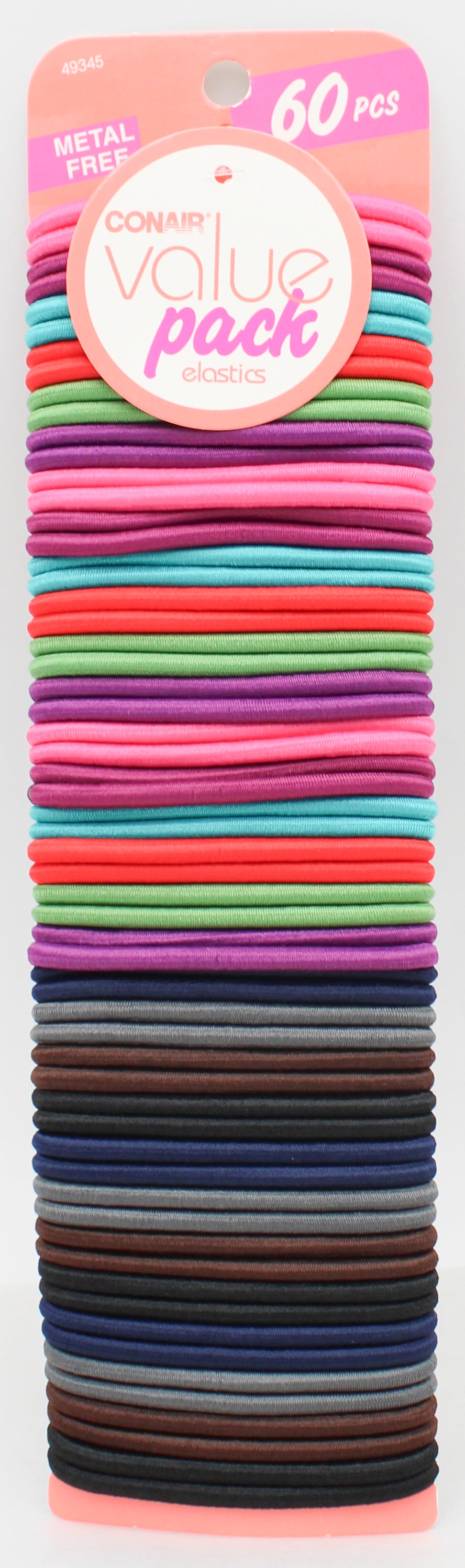 Conair Hair Elastics 60ct Wholesale Pack