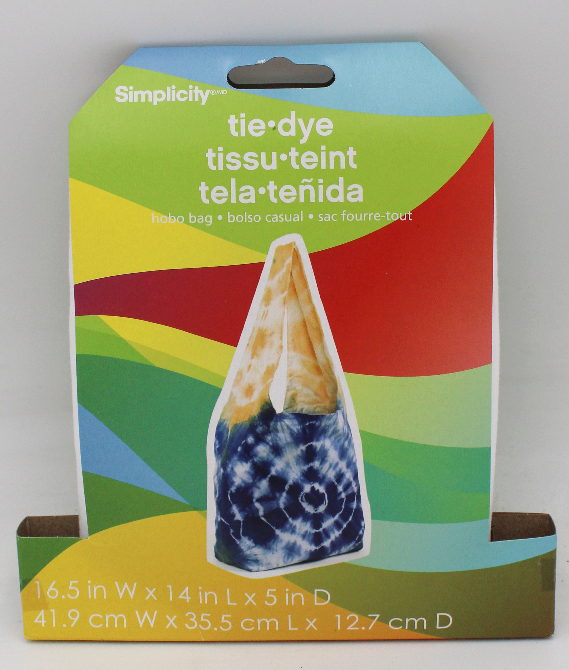 SIMPLICITY TIE DYE HOBO BAG - WHITE 100% COTTON'