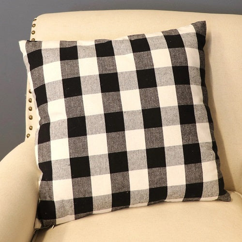 BLACK BUFFALO CHECKERED 18" PILLOW COVER