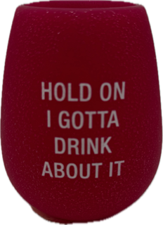 DRINK ABOUT IT GLITTER SILICONE WINE CUP 12.5oz