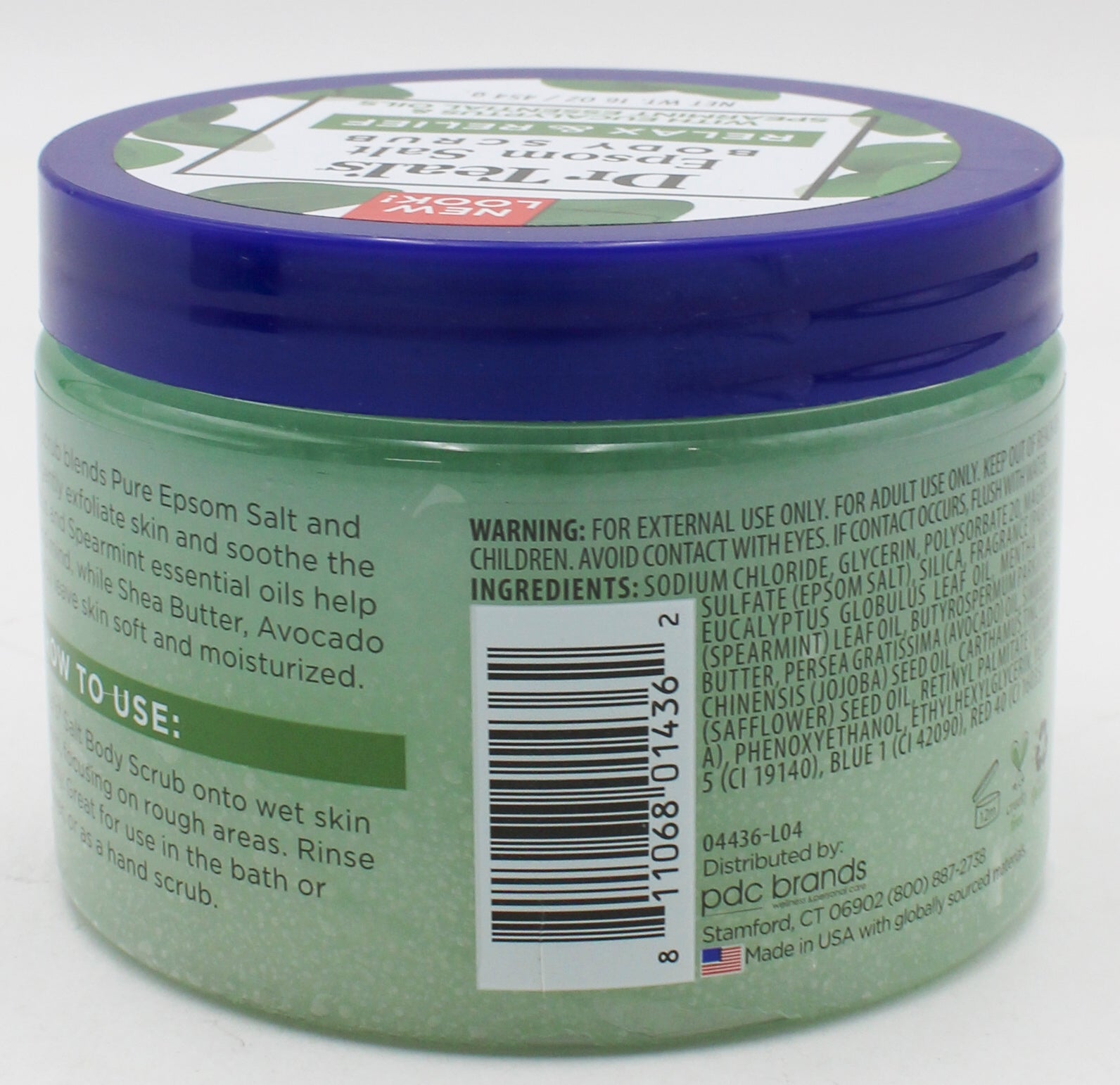 SP DR.TEAL'S EPSOM SALT BODY SCRUB 16oz EUCALYPTUS & SPEARMINT OILS NI