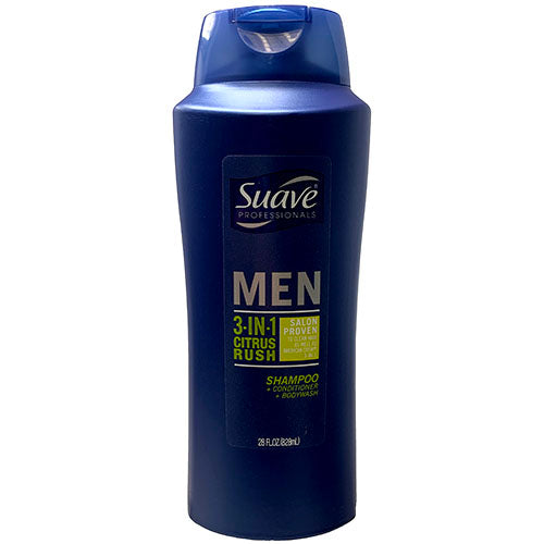 SUAVE MEN SHMP/COND/WASH 28oz-CTRUS