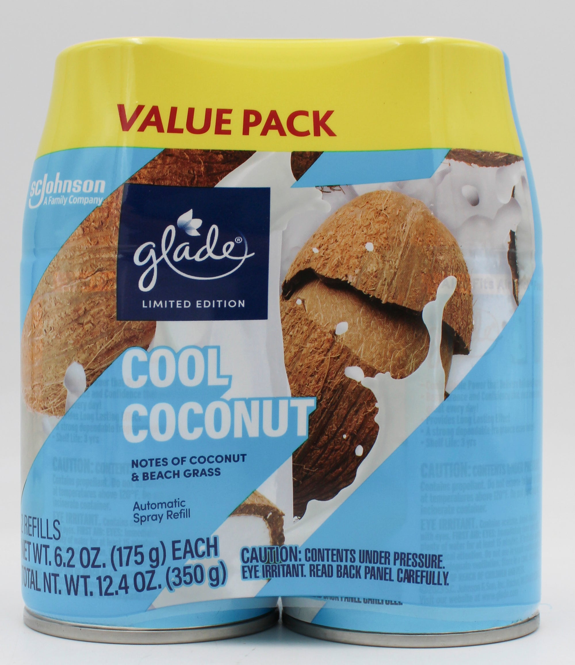 GLADE AUTOMATIC REFILL COOL COCONUT 2ct 6.2oz US*