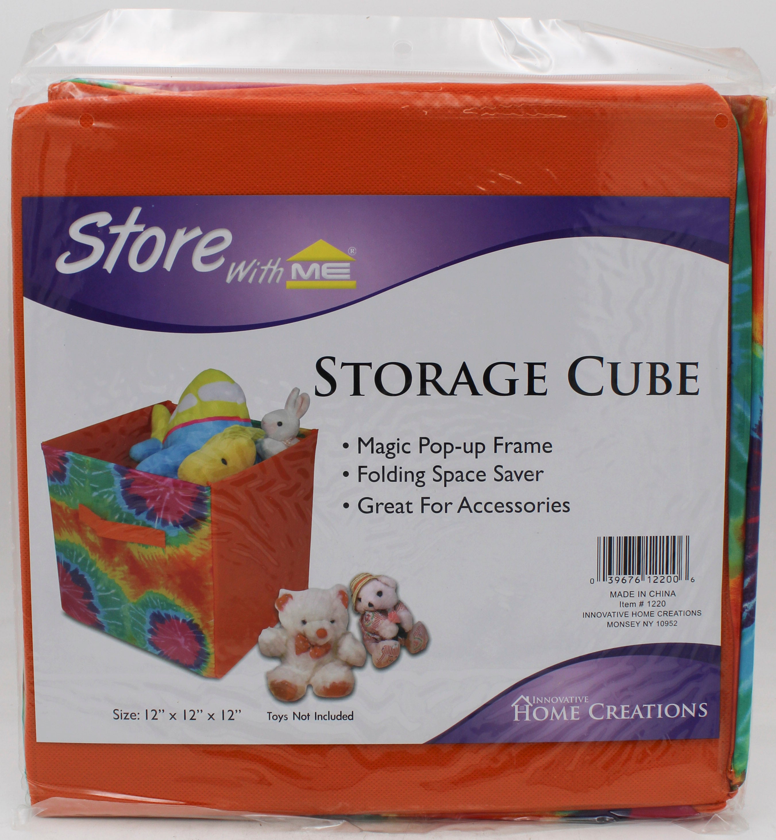 TIE DYE STORAGE CUBE - ORANGE