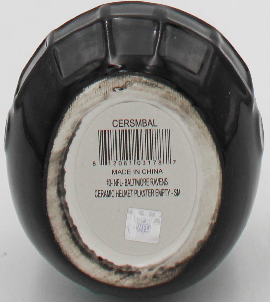 OFFICIALLY LICENCED BALTIMORE RAVENS SMALL CERAMIC HELMET