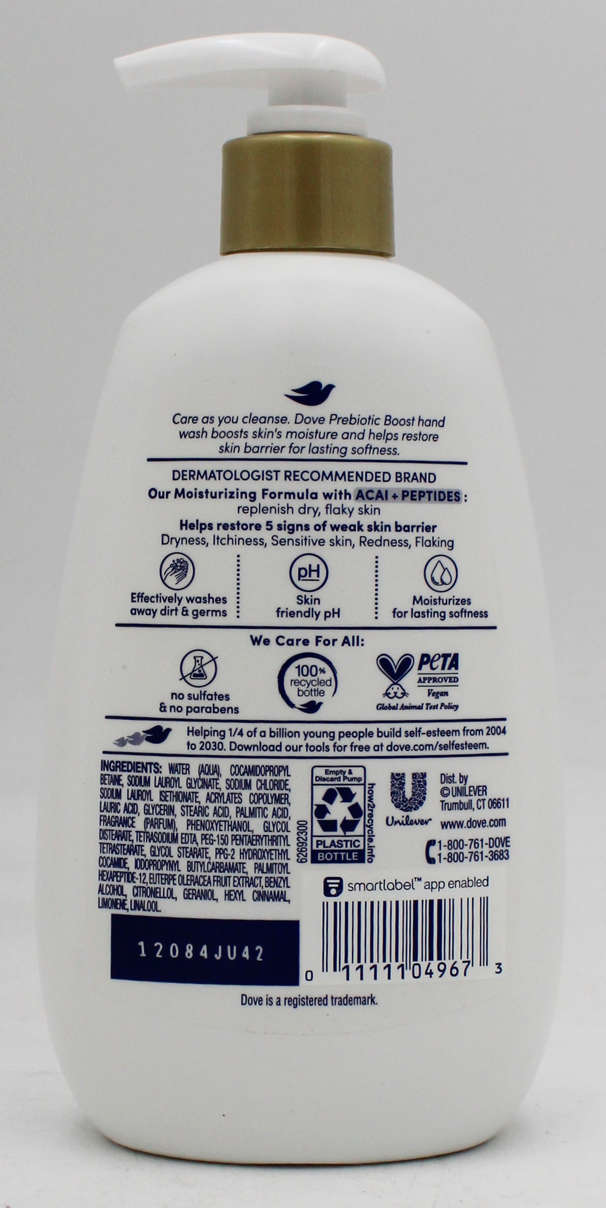 DOVE HAND WASH PREBIOTIC BOOST DRYNESS REMEDY 12oz/355ml