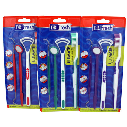 DENTAL CARE KIT 4PC-ASST COLORS