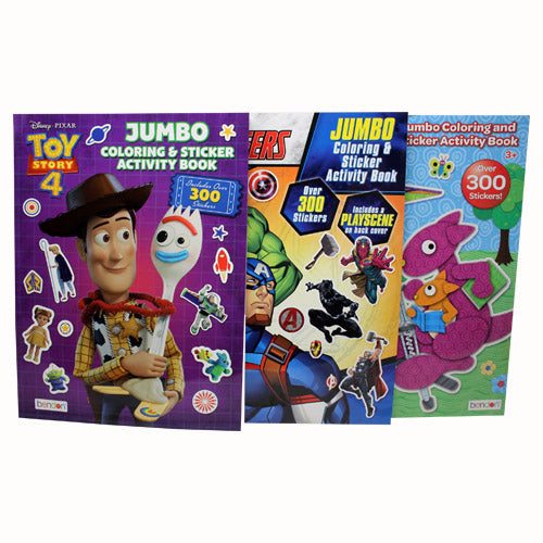 MRVL/DSNY/CRAYOLA COLOR/STCKR BOOK