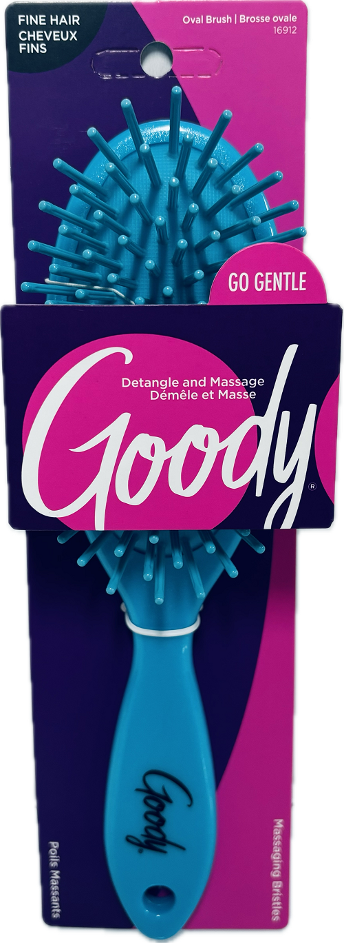 Goody Go Gentle Spa Therapy Massaging Bristles Oval Brush Aqua