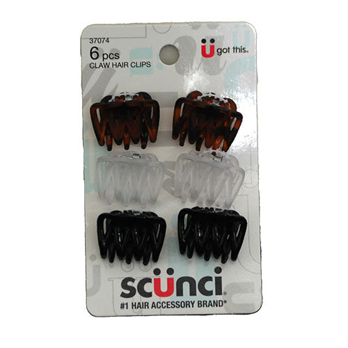 CONAIR SCUNCI LOOP TOP CLAW HAIR CLIPS SMALL NEUTRALS NI