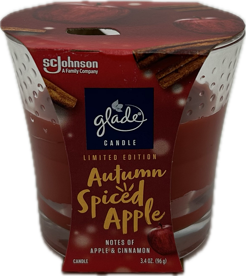 GLADE CANDLE AUTUMN SPICED APPLE 3.4oz US