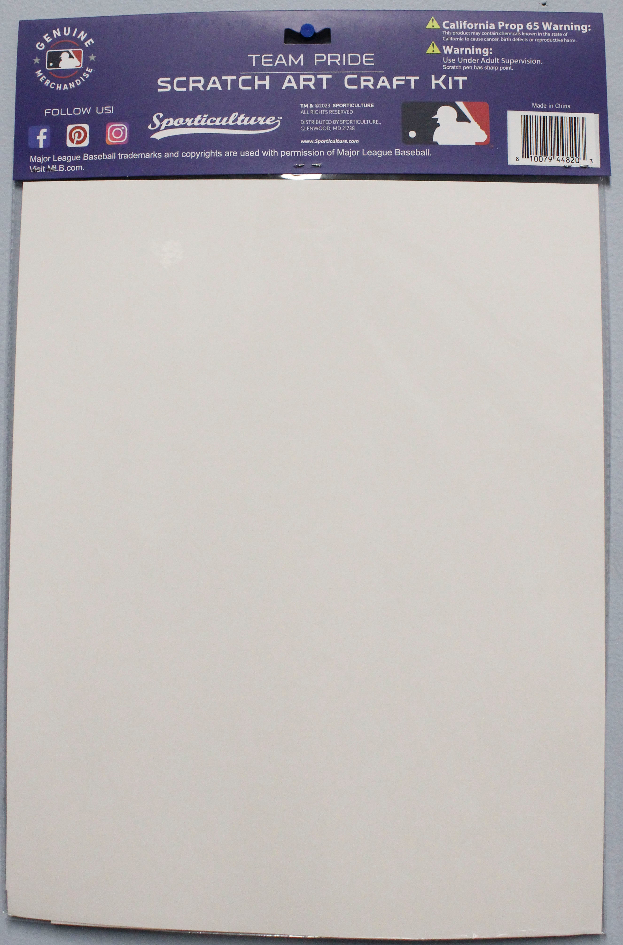 MIAMI MARLINS SCRATCH ART CRAFT KIT