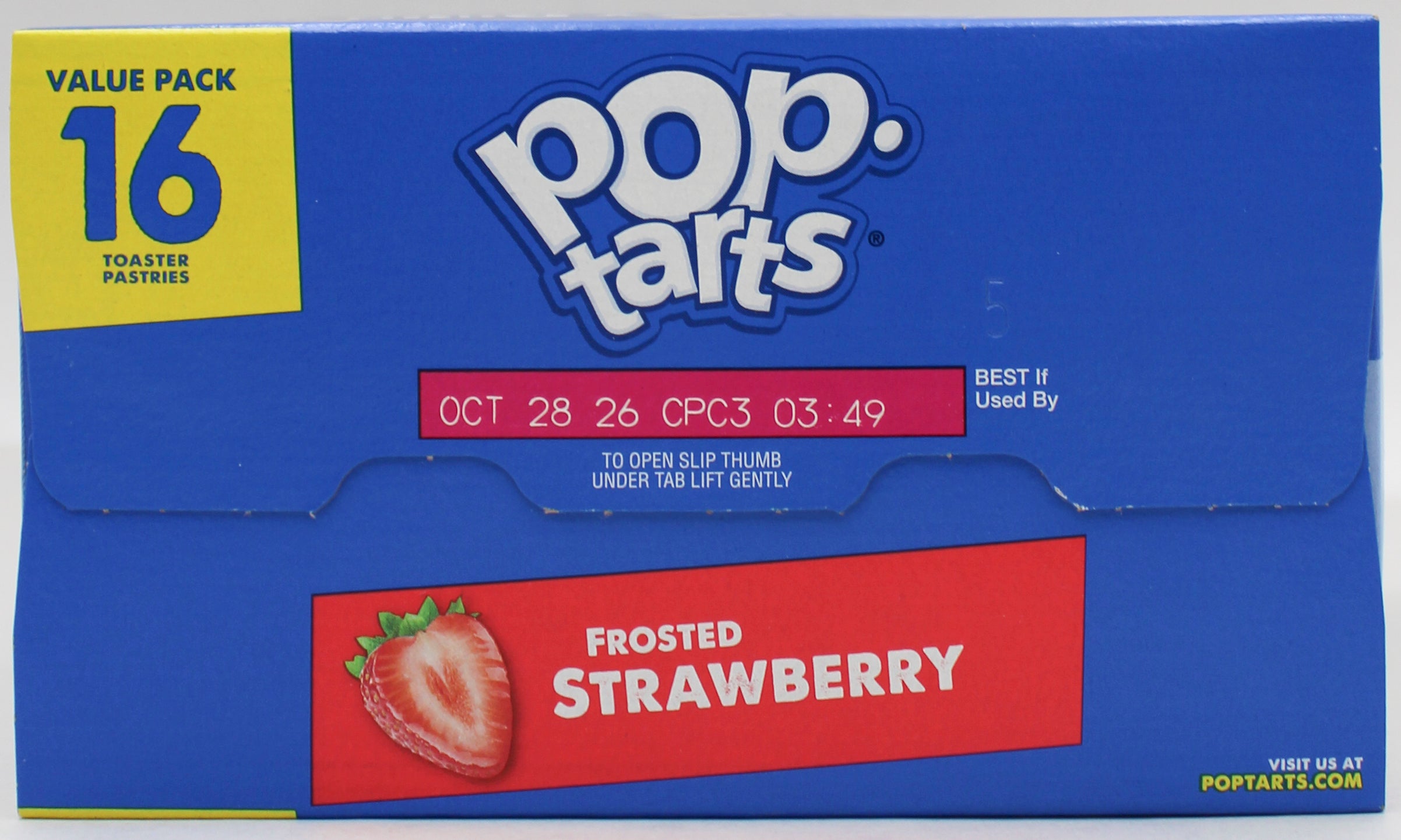 POP-TART FROSTED STRAWBERRY TOASTER PASTRY 16ct 27 Oz NI BB 10/28/2026