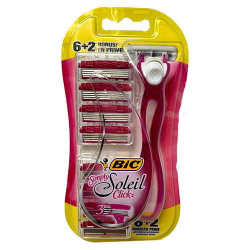 BIC SOLEIL SHAVER W/6+2 CRTRDGES