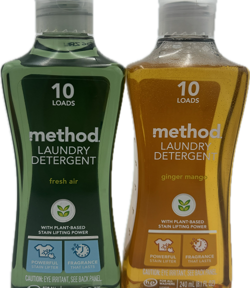 METHOD LAUNDRY DETERGENT10 LOADS 8.1oz COUNTER DISPLAY ASSORTED NA