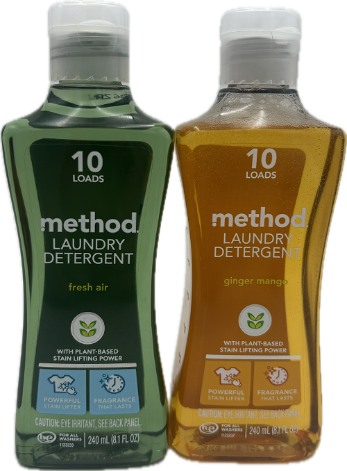 METHOD LAUNDRY DETERGENT10 LOADS 8.1oz COUNTER DISPLAY ASSORTED NA