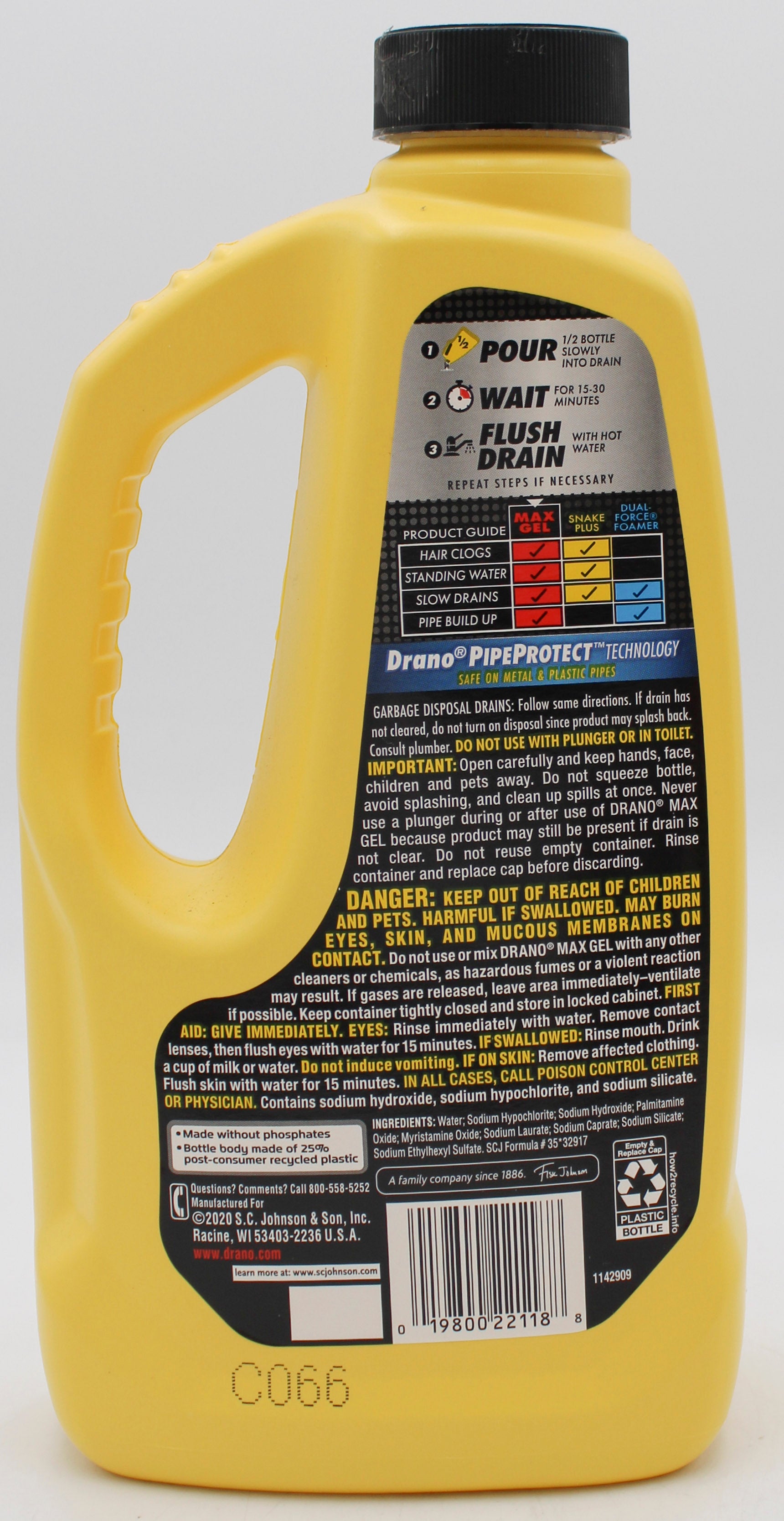SP DRANO MAX GEL CLOG REMOVER 42floz US