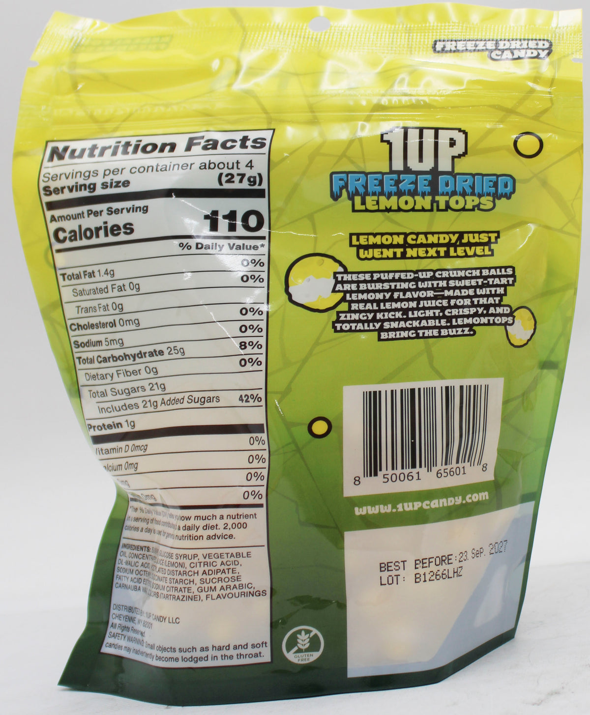 1UP FREEZE-DRIED LEMON TOPS 4.2 OZ BB SEP 2027