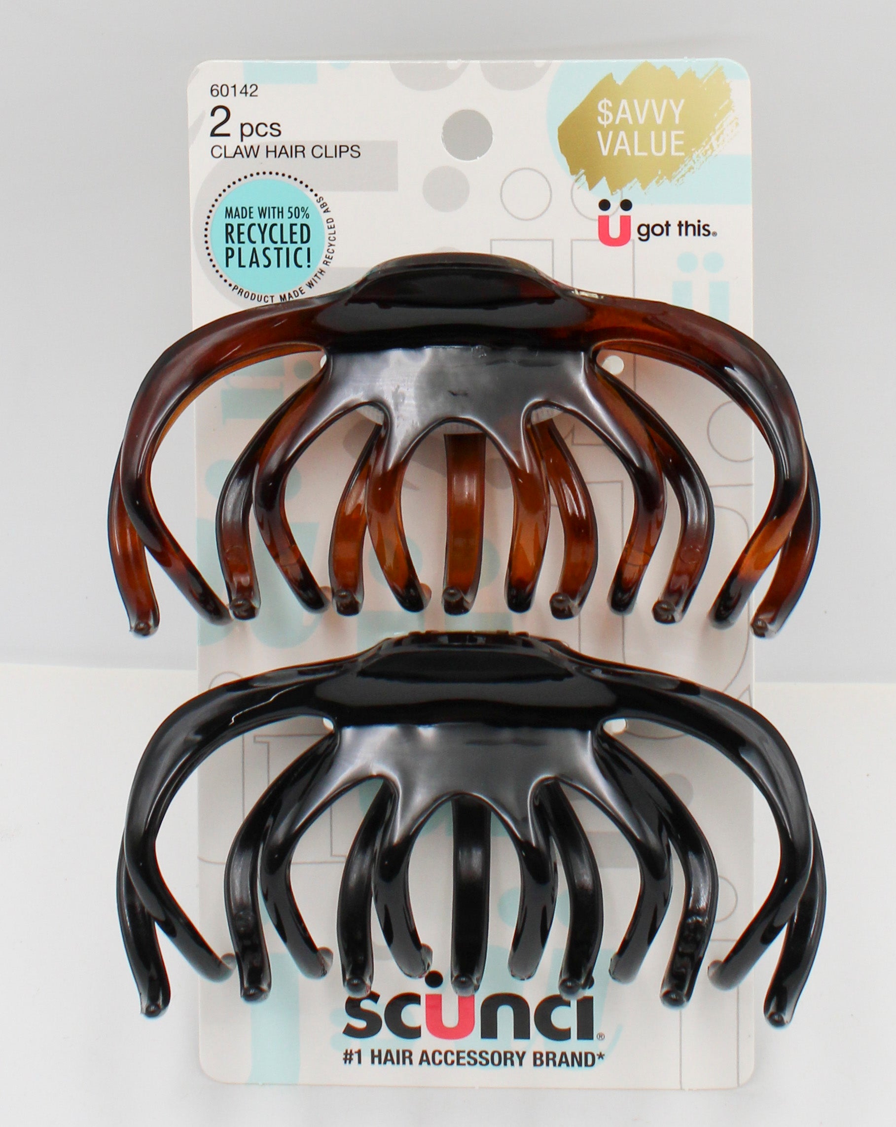 CONAIR CURVED TEETH CLAW CLIPS 2ct NI